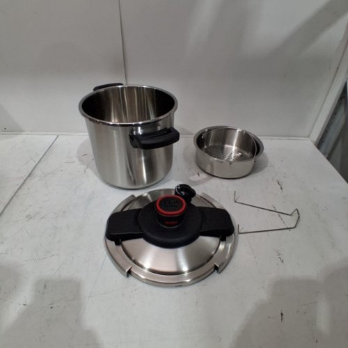 T-FAL CLIPSO PRESSURE COOKER WITH STEAMER BASKET - 8 QT / 7.6 L - STAINLESS STEEL (MODEL: 2052198) image 2