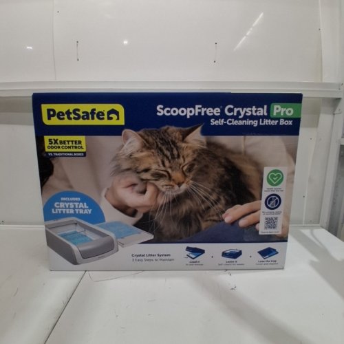 PETSAFE SCOOPFREE CRYSTAL PRO AUTOMATIC SELF-CLEANING CAT LITTER BOX - GREY (MODEL: PAL00-16805) image 4