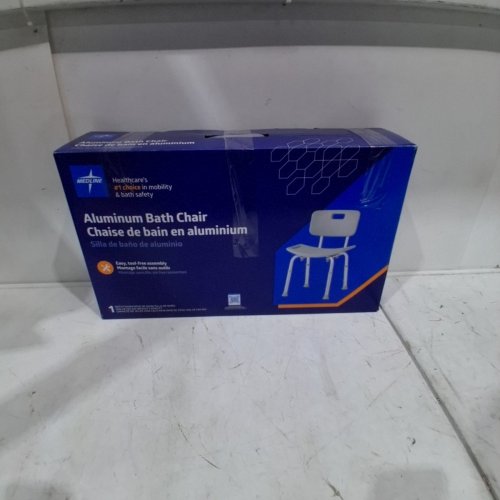 MEDLINE GUARDIAN DELUXE ALUMINUM BATH CHAIR - 400LBS CAP - GREY (MODEL: G2-101KRX1) image 4