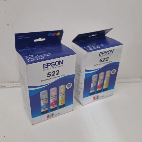 2 (3PC) EPSON 522 COMBO PACK INK REFILL BOTTLES FOR SELECT ECOTANK PRINTERS - 65ML EACH - CYAN, MAGENTA, YELLOW (MODEL: T522520-S/CP) image 4