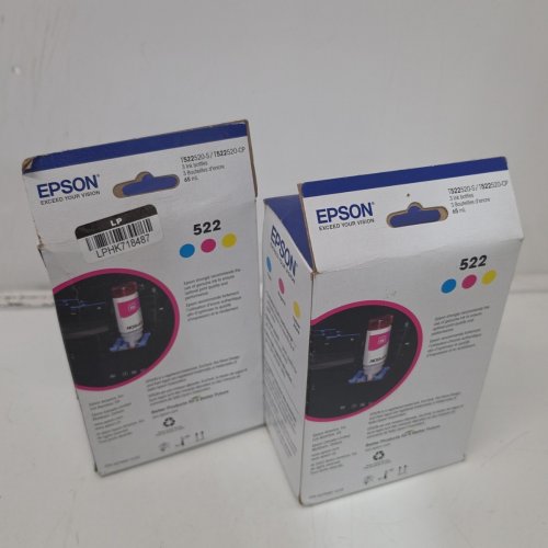 2 (3PC) EPSON 522 COMBO PACK INK REFILL BOTTLES FOR SELECT ECOTANK PRINTERS - 65ML EACH - CYAN, MAGENTA, YELLOW (MODEL: T522520-S/CP) image 5
