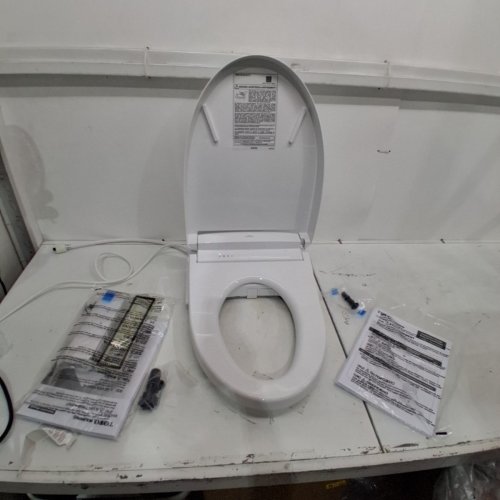 TOTO WASHLET S5 ELECTRONIC HEATED TOILET SEAT BIDET WITH CONTROLLER AND INSTANTANEOUS WATER HEATER - 21" X 15" - ELONGATED - WHITE (MODEL: SW3446#01) image 3