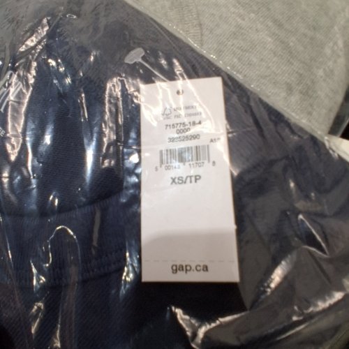 MENS GAP HEAVYWEIGHT CROP T-SHIRT - EXTRA SMALL - NAVY (STYLE: 323525290) image 2
