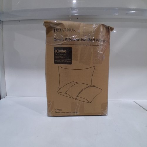 2PC MARNUR DOWN ALTERNATIVE BED PILLOWS - KING - WHITE (MODEL: BP-DZ4686) image 7