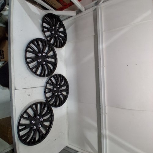4PK HUBCAPS WHEEL COVERS FOR VARIOUS MODELS - 16" - BLACK/GLOSS (MODEL: T-R16-20) image 2