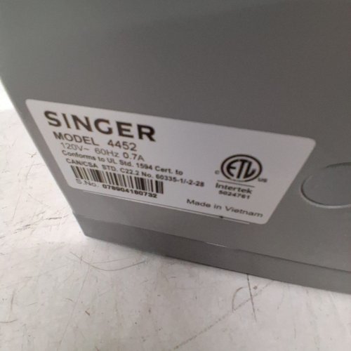 SINGER 4452 HIGH SPEED HEAVY DUTY SEWING MACHINE WITH ACCESSORIES - GREY (MODEL: 4452) image 7