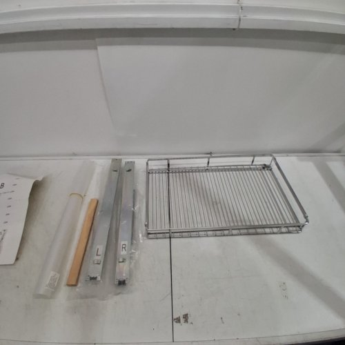 BOTTOM-MOUNT HEAVY DUTY PULL-OUT CABINET ORGANIZER - 14" X 22" - STAINLESS STEEL image 3