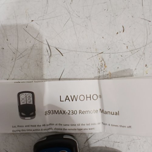 2PK LAWOHO UNIVERSAL GARAGE DOOR REMOTES - BLACK / BLUE (MODEL: 893MAX-230) image 3