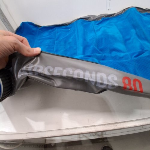 QUECHUA AIR SECONDS 80 INFLATABLE CAMPING MATTRESS - 1 PERSON, QUICK INFLATING, TWIN - BLUE/GREY image 2