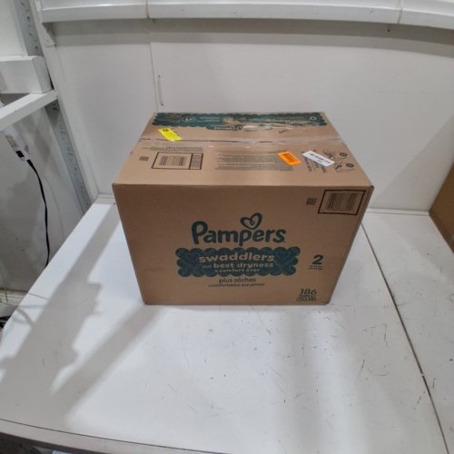 186PK PAMPERS SWADDLERS DISPOSABLE DIAPERS - SIZE 2 image 3