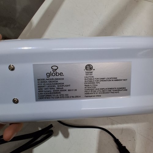 GLOBE SMART LED SHOP LIGHT - 42W 120 V, 4000 LM, 2000 K TO 5000 K (MODEL: 24034) image 3