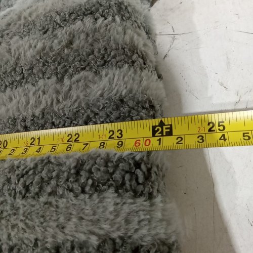 PLUSH PET BED - 24" X 18" - GRAY image 3