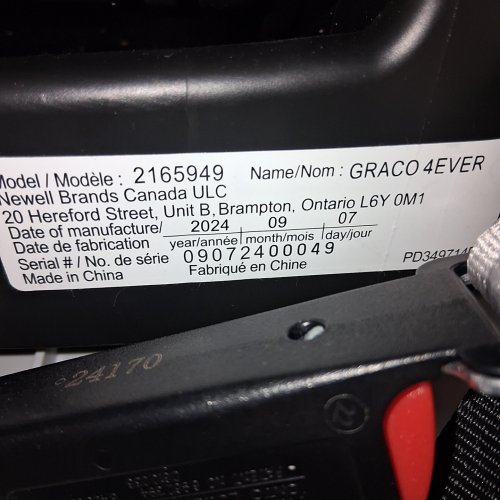 GRACO 4EVER 4-IN-1 CAR SEAT WITH RAPID REMOVE COVER - LOFTON STYLE - GREY (MODEL: 2165949) image 2