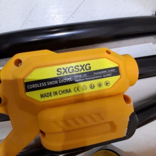 **TOOL ONLY ** SXGSXG CORDLESS ELECTRIC BRUSHLESS SNOW SHOVEL - 20V - YELLOW / BLACK image 3