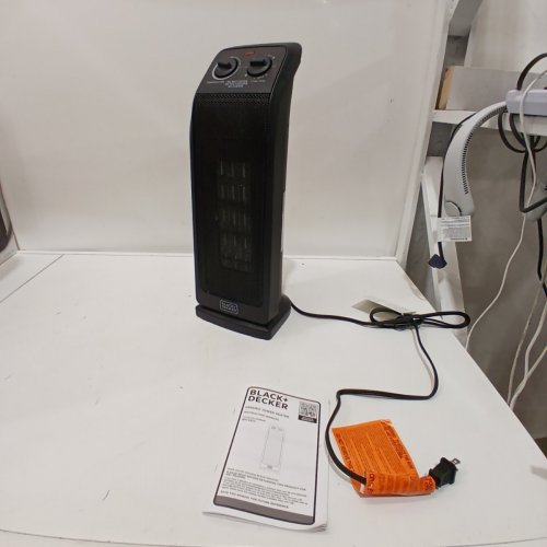 BLACK+DECKER CERAMIC TOWER/SPACE HEATER - 1500W - BLACK (MODEL: BHTC571) image 2