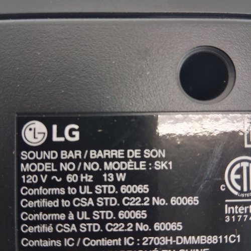 LG SK1 SOUNDBARR, BLUETOOTH, 3.5MM AUX, OPTICAL PORT image 8