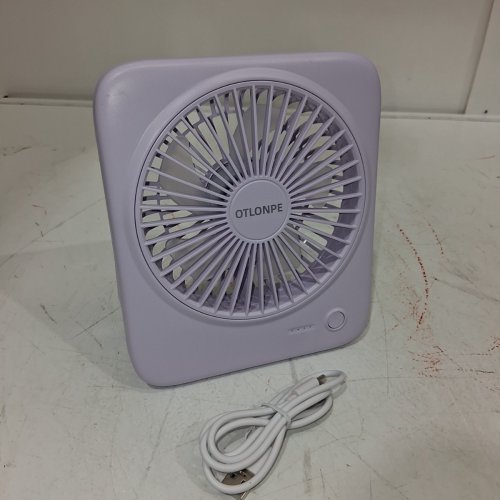 OTLONPE RECHARGEABLE PORTABLE DESK FAN - PURPLE (MODEL:S-F16) image 3