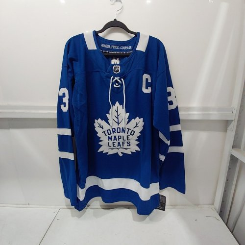 AUTHENTIC LICENCED MEN'S TORONTO MAPLE LEAFS - AUSTON MATTHEWS FANATICS BRANDED BLUE BREAKAWAY CAPITANS JERSEY - 54 - BLUE/WHITE image 2