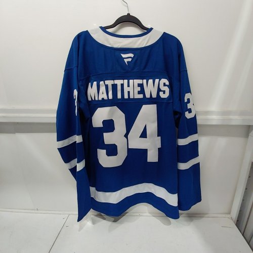 AUTHENTIC LICENCED MEN'S TORONTO MAPLE LEAFS - AUSTON MATTHEWS FANATICS BRANDED BLUE BREAKAWAY CAPITANS JERSEY - 54 - BLUE/WHITE image 3