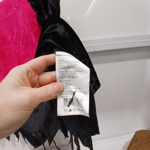 ADULT BAT PONCHO COSTUME - ONE SIZE FITS MOST - BLACK AND PINK image 2