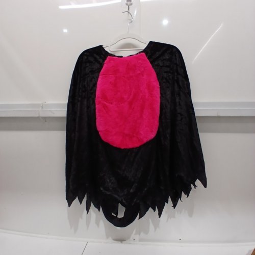 ADULT BAT PONCHO COSTUME - ONE SIZE FITS MOST - BLACK AND PINK image 3