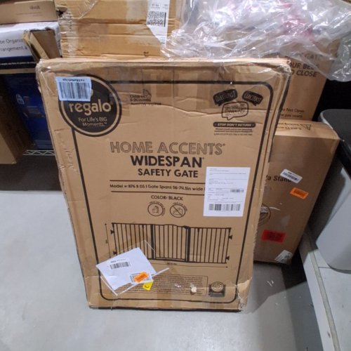 REGALO HOME ACCENTS WIDESPAN BABY GATE - 28" - BLACK (MODEL: 1176 B DS) image 4
