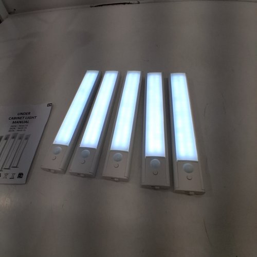 5PK YIAMIA RECHARGEABLE MAGNETIC MOTION SENSOR UNDER CABINET LIGHTS - WHITE image 2