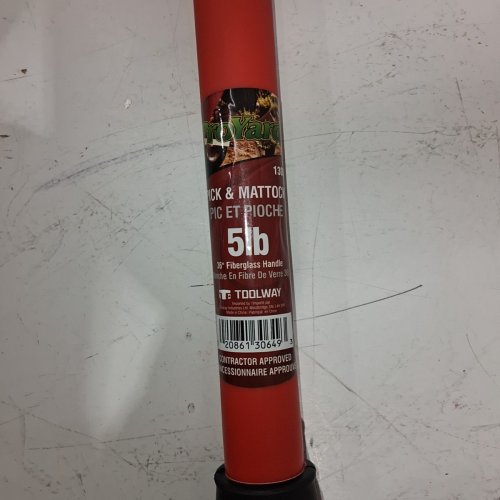 PROYARD FIBERGLASS HANDLE REPLACEMENT FOR MATTOCK & PICK - 5LBS / 36" - RED/BLACK (MODEL:130649) image 3