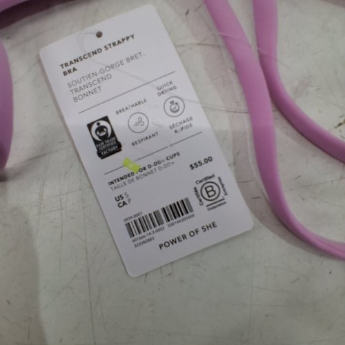 WOMAN'S ATHLETA TRANSCEND STRAPPY BRA - SMALL - PINK image 2