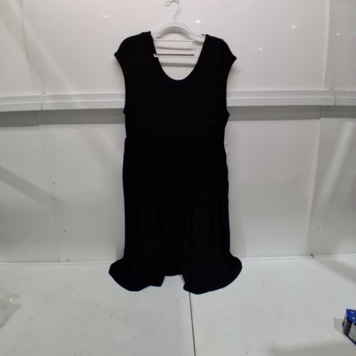WOMENS GEORGE RUFFLE HEM DRESS WITH POCKETS -EXTRA LARGE - BLACK image 2