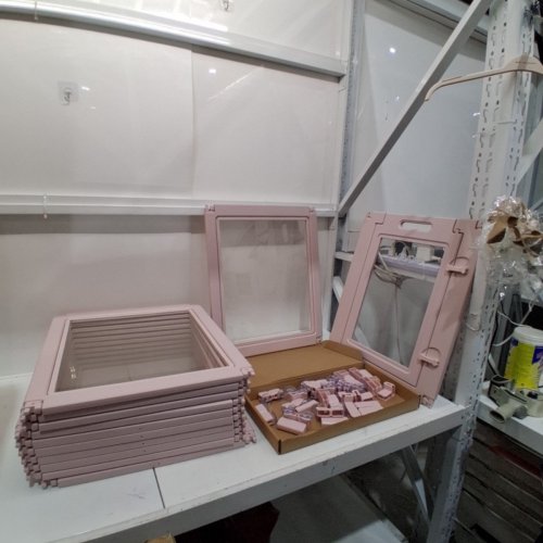 VEVOR ADJUSTABLE CLEAR-WALL DOG PEN - PINK (MODEL: SSPTDWB-01) image 2