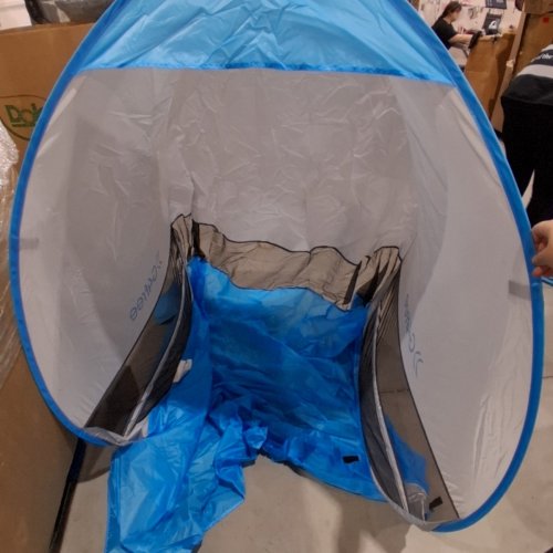 G4FREE OUTDOOR AUTOMATIC POP UP INSTANT PORTABLE CABANA BEACH TENT 2-3 PERSON - GREY/BLUE image 2