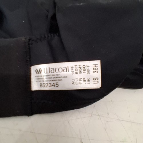 WOMEN'S WACOAL INSIDE JOB WIRE FREE BRA - 36H - BLACK (STYLE: 852345) image 4