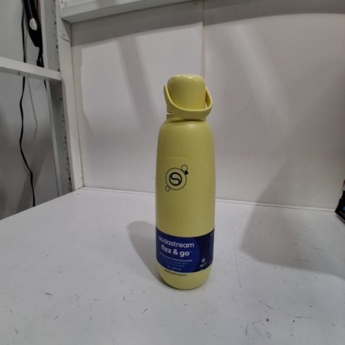 SODASTREAM FIZZ & GO COOL STAINLESS STEEL CARBONATING WATER BOTTLE -900 ML - YELLOW image 2
