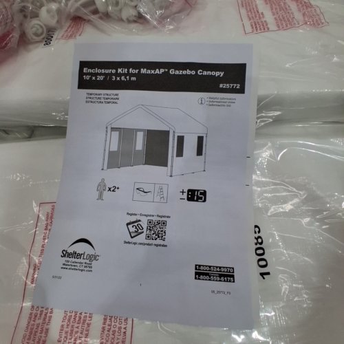 SHELTERLOGIC MAXAP GAZEBO CANOPY ENCLOSURE KIT - 10FT X 20FT - WHITE (MODEL: 25772) image 4
