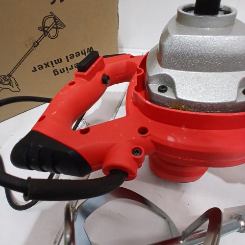 STEERING WHEEL PORTABLE PADDLE MIXER WITH ADJUSTABLE 6-SPEED - FOR MORTAR, GROUT, PAINT, PLASTER, AND CONCRETE - RED image 4