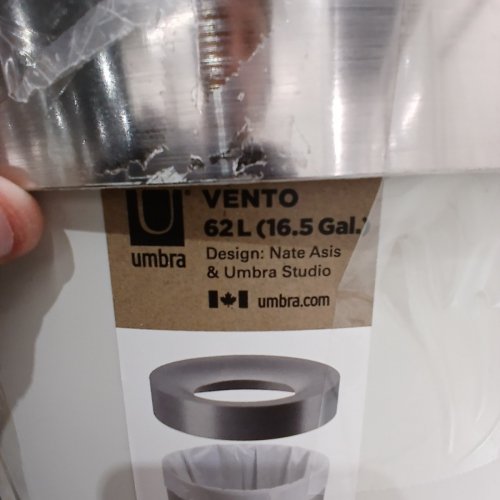UMBRA VENTO TRASH CAN - 62L - WHITE image 5