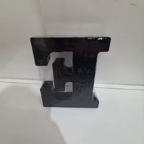 LED LIGHT UP DECORATIVE LETTER "E" - 9" - BLACK image 3