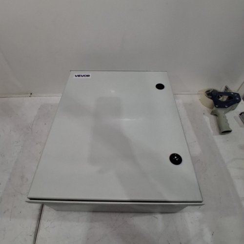 VEVOR FIBERGLASS WALL MOUNTED ELECTRICAL ENCLOSURE BOX WITH KEYS - 19" X 15" X 7" - GREY (MODEL: TIP-540) image 2
