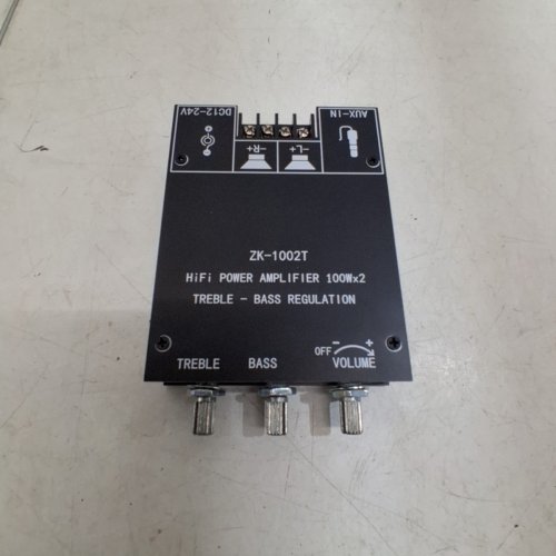 HIFI POWER AMPLIFIER - 100W X2, 12-24 V - BLACK (MODEL: ZK-1002T) image 2