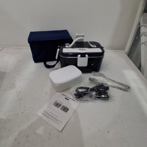 PORTABLE ELECTRIC LUNCH BOX WITH CARRY BAG - NAVY/WHITE (MODEL: YY-3066) image 3