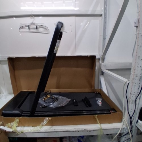 AITEID UNDER DESK WALKING PAD TREADMILL WITH ADJUSTABLE HANDLEBAR AND PHONE HOLDER - 3.0HP - 350LB MAX - BLACK (MODEL: 915NB) image 4