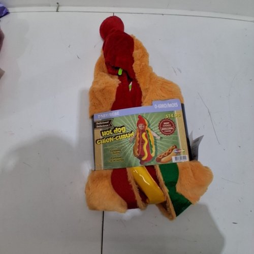 BABY HOT DOG COSTUME - 0-6 MONTHS - RED, YELLOW AND GREEN image 2