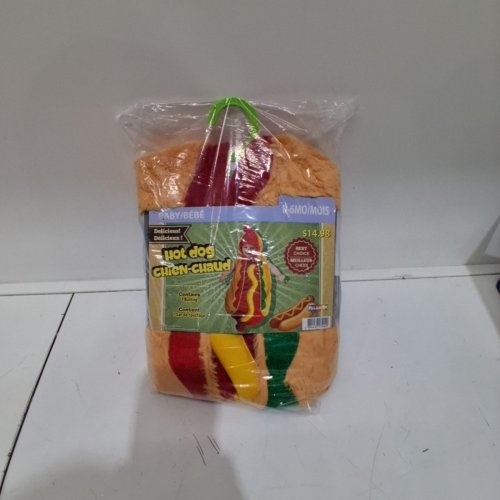 BABY HOT DOG COSTUME - 0-6 MONTHS - RED, YELLOW AND GREEN image 3