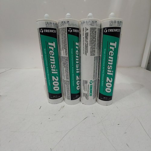 4PK TREMCO TREMSIL 200 SILICONE SEALANT - 300ML - ALUMINUM image 2