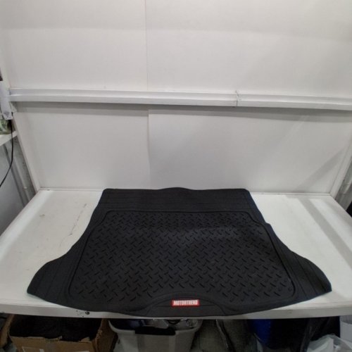 MOTORTREND TRIMMABLE FLOOR RUBBER TORTOISE TRUNK MAT LINER - UNIVERSAL FIT - BLACK image 2