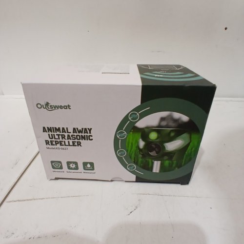 OUTSWEAT ULTRASONIC SOLAR POWERED ANIMAL REPELLER WITH MOTION SENSOR AND FLASHING LIGHTS - GREEN/BLACK (MODEL: KS-0627) image 2