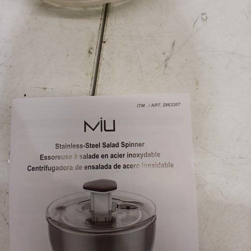MIU STAINLESS-STEEL SALAD SPINNER (MODEL: 2863207) image 2