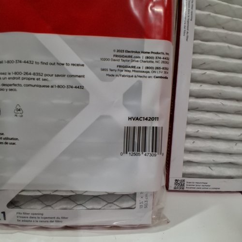 2PK FRIGIDAIRE PUREAIR MERV 11 PREMIUM ALLERGEN AIR FILTER - 14" X 20" X 1" (MODEL: HVAC142011) image 2