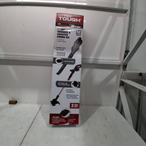 2PC HYPER TOUGH STRING TRIMMER AND SWEEPER/BLOWER COMBO KIT - 20 V, 130 MPH AIR SPEED, 10" CUTTING WIDTH - (MODEL: HT21-401-003-06) image 13